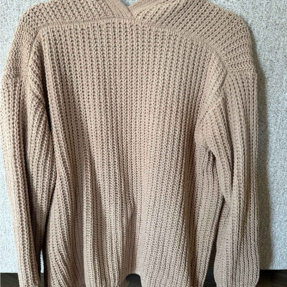 American Eagle Outfitters Beige Chunky Open-Front Cardigan-Size Small. NWT! - Picture 2 of 3